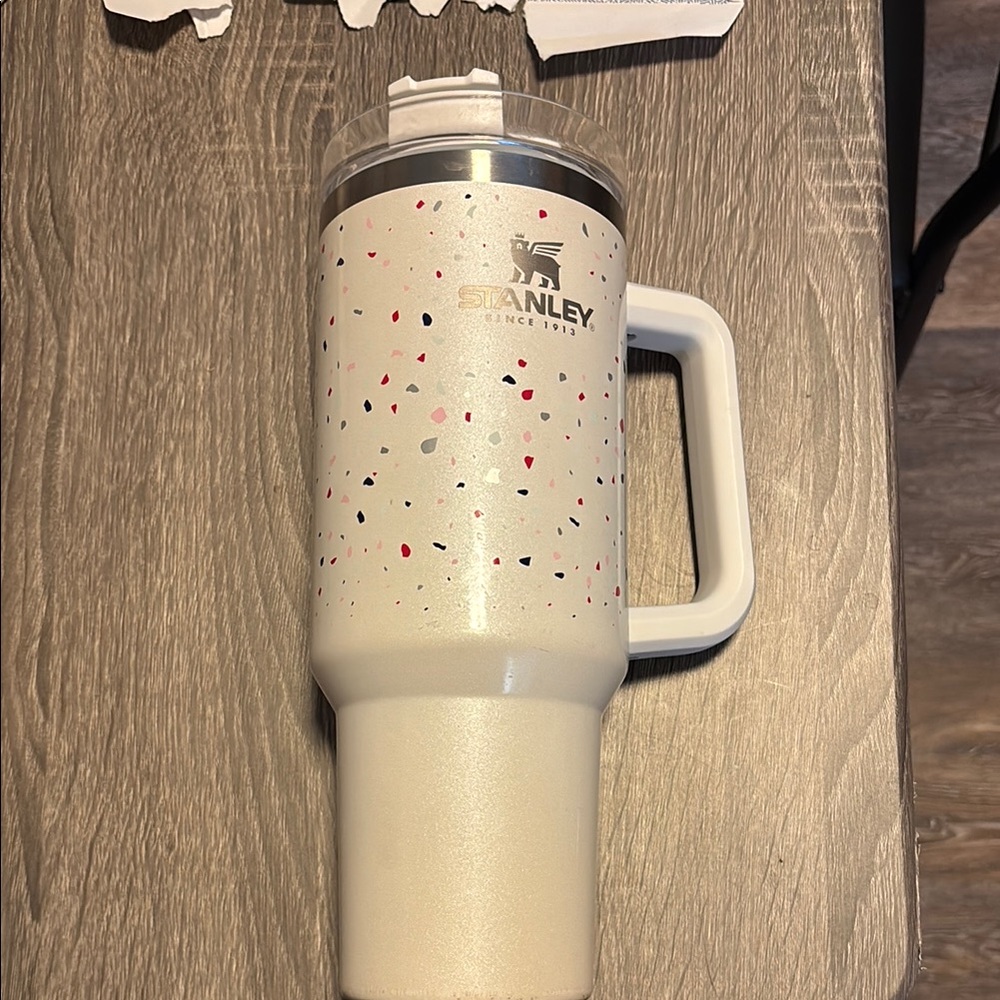 Stanley White Travel Mug with Handle